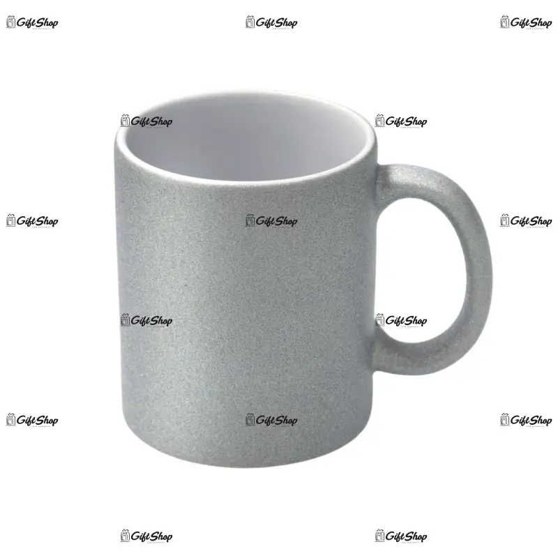 .cana sidefata argintie, din ceramica, personalizata